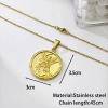 Stainless steel Saint Michael Guardian Angel round pendant with exquisite relief craftsmanship, daily pendant necklace Application Scenario